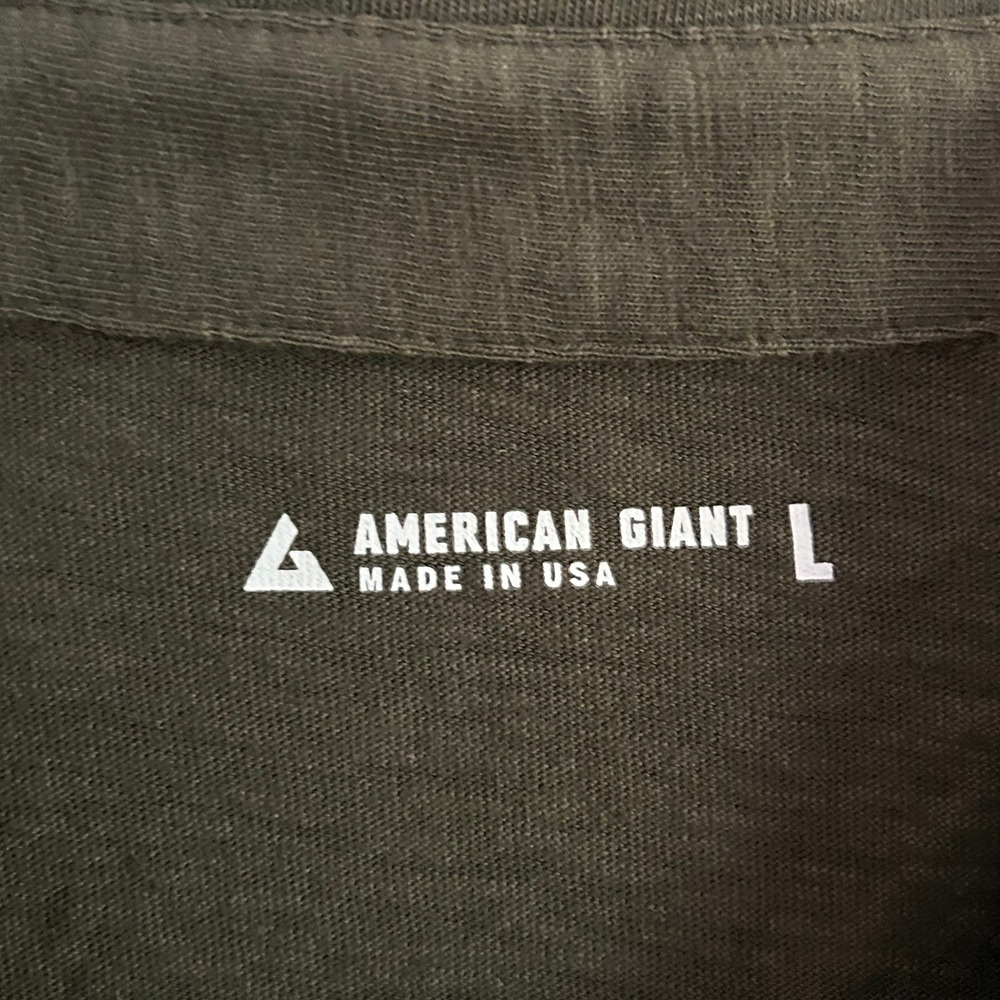 American Giant Mens Olive Green Premium Slub Cotton Polo Shirt L Large New NWOT - Picture 6 of 8